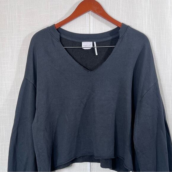 Urban Outfitters Out From Under Grey Pullover Notch Neck Sweatshirt Size S - Picture 4 of 14